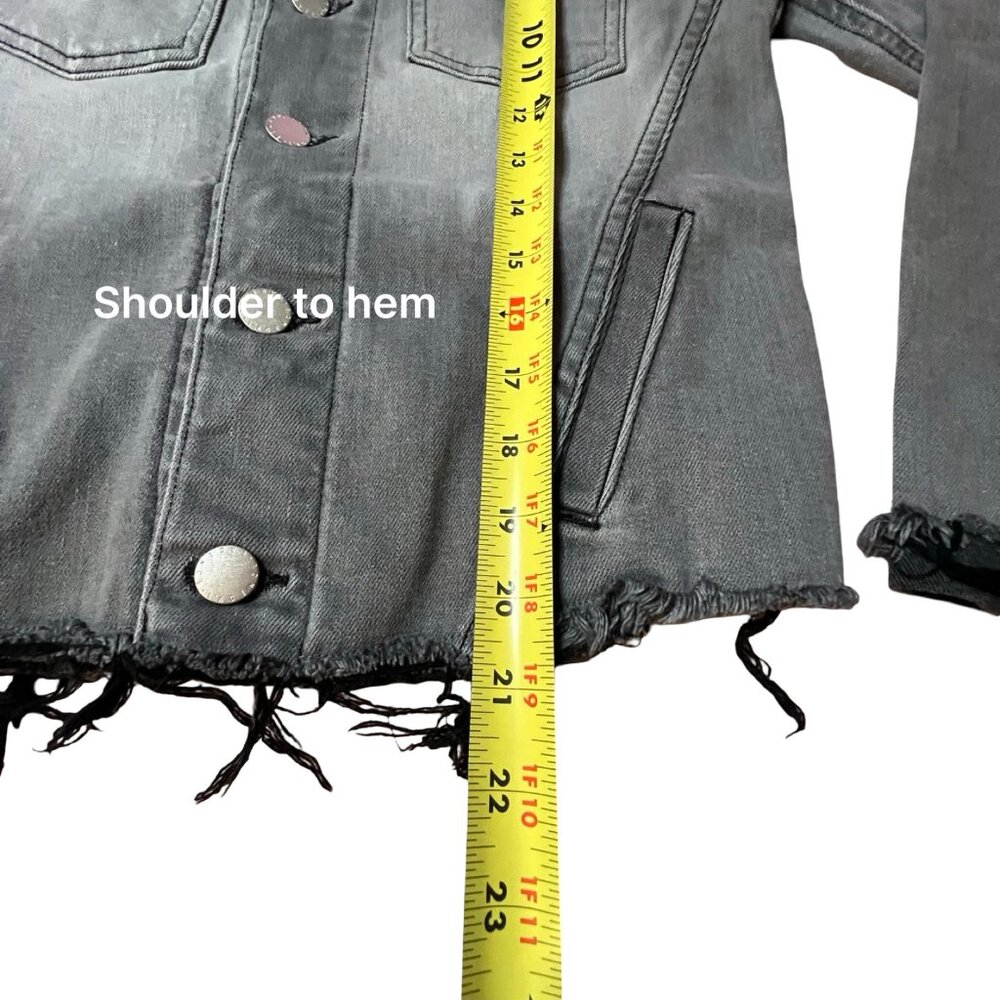 L'AGENCE Grey Denim Jacket - Picture 9 of 9